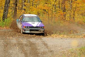 Michael Miller / Angelica Miller Mitsubishi Galant VR-4 comes through the spectator point on SS9, Arvon-Silver I.