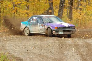 Michael Miller / Angelica Miller Mitsubishi Galant VR-4 comes through the spectator point on SS9, Arvon-Silver I.