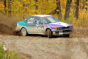 Michael Miller / Angelica Miller Mitsubishi Galant VR-4 comes through the spectator point on SS9, Arvon-Silver I.