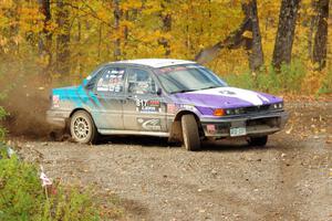 Michael Miller / Angelica Miller Mitsubishi Galant VR-4 comes through the spectator point on SS9, Arvon-Silver I.