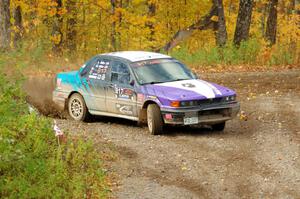 Michael Miller / Angelica Miller Mitsubishi Galant VR-4 comes through the spectator point on SS9, Arvon-Silver I.