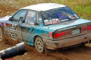 Michael Miller / Angelica Miller Mitsubishi Galant VR-4 comes through the spectator point on SS9, Arvon-Silver I.