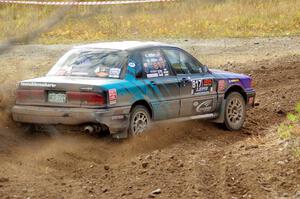 Michael Miller / Angelica Miller Mitsubishi Galant VR-4 comes through the spectator point on SS9, Arvon-Silver I.