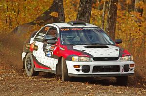 Chris Barribeau / Bryce Proseus Subaru Impreza comes through the spectator point on SS9, Arvon-Silver I.