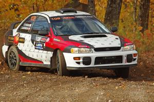 Chris Barribeau / Bryce Proseus Subaru Impreza comes through the spectator point on SS9, Arvon-Silver I.