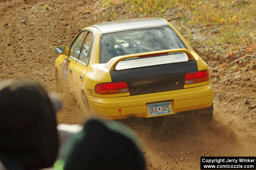 Steve Gingras / Katie Gingras Subaru Impreza comes through the spectator point on SS9, Arvon-Silver I.