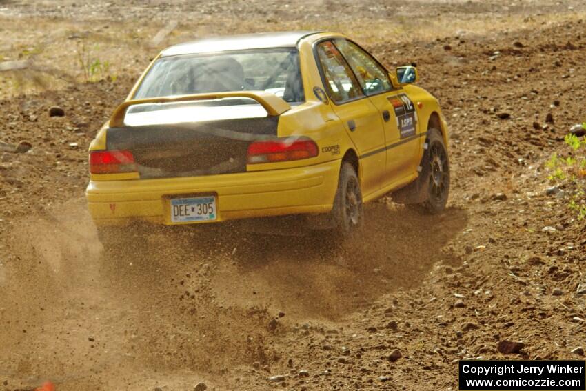 Steve Gingras / Katie Gingras Subaru Impreza comes through the spectator point on SS9, Arvon-Silver I.