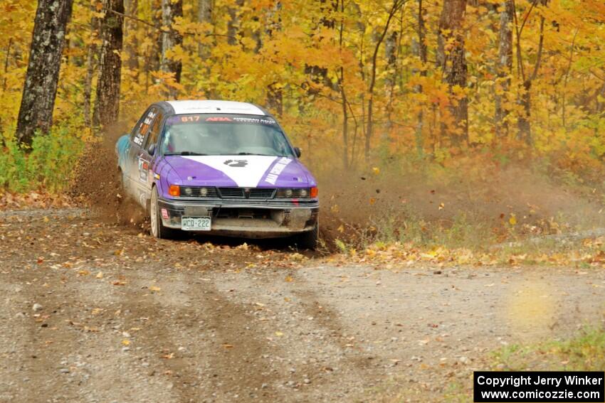 Michael Miller / Angelica Miller Mitsubishi Galant VR-4 comes through the spectator point on SS9, Arvon-Silver I.