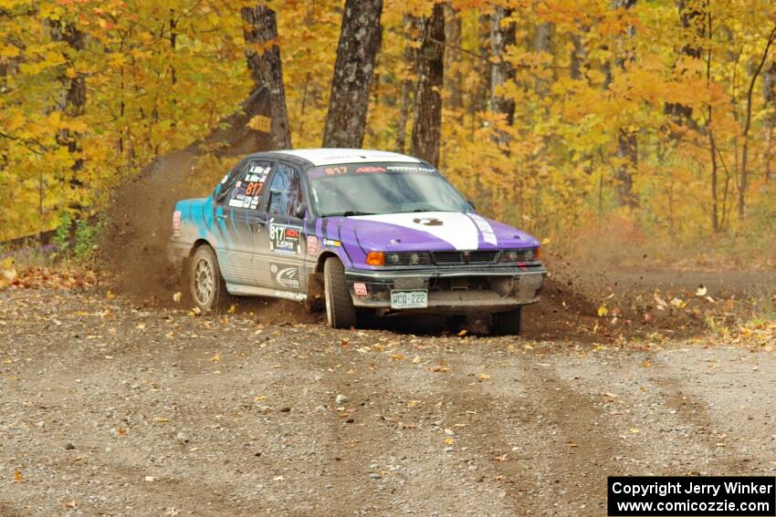 Michael Miller / Angelica Miller Mitsubishi Galant VR-4 comes through the spectator point on SS9, Arvon-Silver I.