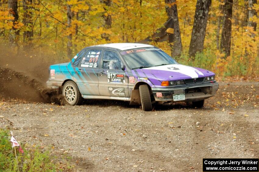 Michael Miller / Angelica Miller Mitsubishi Galant VR-4 comes through the spectator point on SS9, Arvon-Silver I.