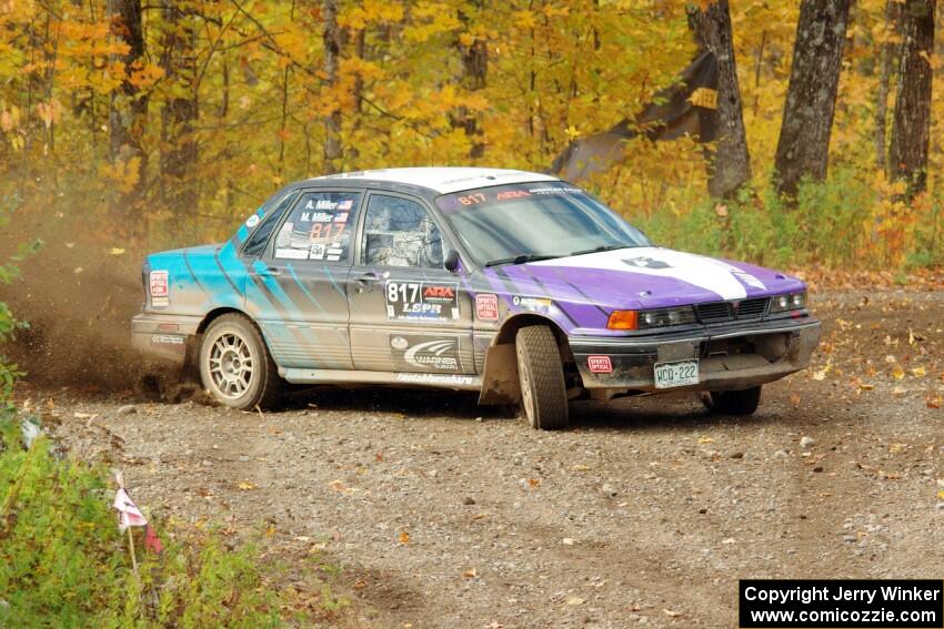 Michael Miller / Angelica Miller Mitsubishi Galant VR-4 comes through the spectator point on SS9, Arvon-Silver I.