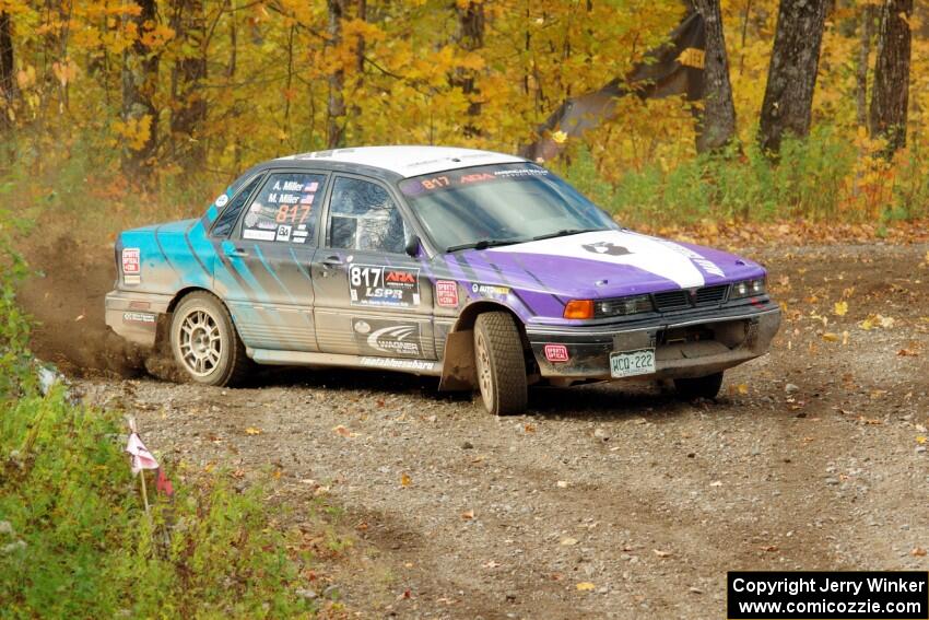 Michael Miller / Angelica Miller Mitsubishi Galant VR-4 comes through the spectator point on SS9, Arvon-Silver I.