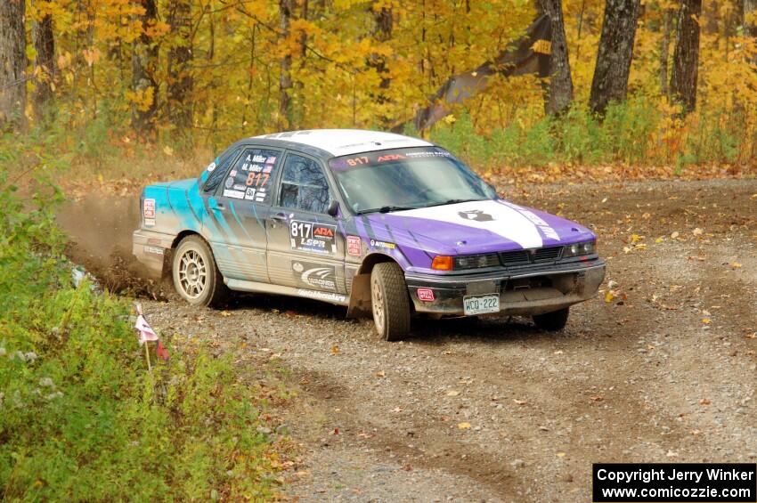 Michael Miller / Angelica Miller Mitsubishi Galant VR-4 comes through the spectator point on SS9, Arvon-Silver I.