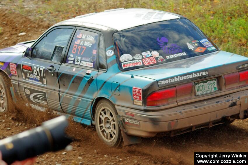 Michael Miller / Angelica Miller Mitsubishi Galant VR-4 comes through the spectator point on SS9, Arvon-Silver I.