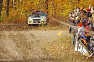 Tyler Matalas / Ian Hoge Subaru Impreza comes through the spectator point on SS9, Arvon-Silver I.