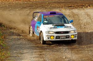 Tyler Matalas / Ian Hoge Subaru Impreza comes through the spectator point on SS9, Arvon-Silver I.