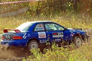 Dylan Helferich / Drake Dunigan Subaru Impreza comes through the spectator point on SS9, Arvon-Silver I.