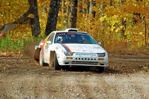 Kevin Schmidt / Jay Anderson Maxda RX-7 comes through the spectator point on SS9, Arvon-Silver I.