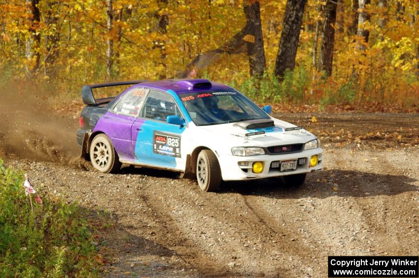 Tyler Matalas / Ian Hoge Subaru Impreza comes through the spectator point on SS9, Arvon-Silver I.