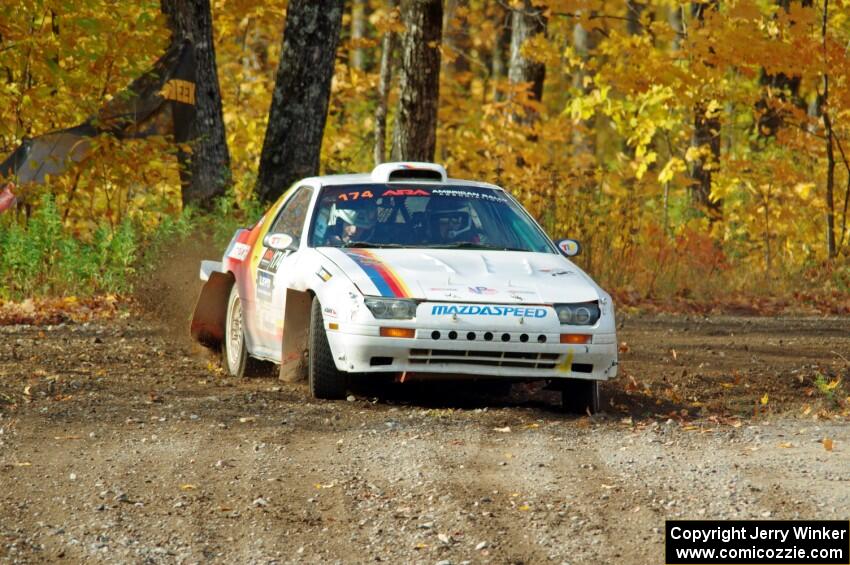 Kevin Schmidt / Jay Anderson Maxda RX-7 comes through the spectator point on SS9, Arvon-Silver I.