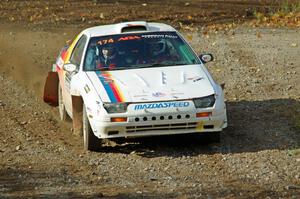 Kevin Schmidt / Jay Anderson Maxda RX-7 comes through the spectator point on SS9, Arvon-Silver I.