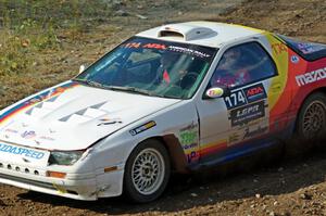 Kevin Schmidt / Jay Anderson Maxda RX-7 comes through the spectator point on SS9, Arvon-Silver I.