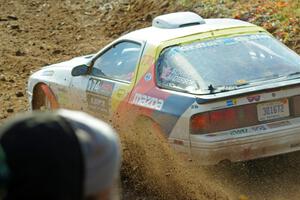 Kevin Schmidt / Jay Anderson Maxda RX-7 comes through the spectator point on SS9, Arvon-Silver I.