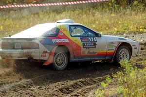 Kevin Schmidt / Jay Anderson Maxda RX-7 comes through the spectator point on SS9, Arvon-Silver I.