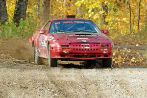 Al Dantes, Jr. / Joel Krumbach Mazda RX-7 LS comes through the spectator point on SS9, Arvon-Silver I.