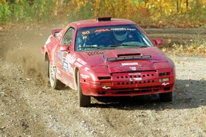 Al Dantes, Jr. / Joel Krumbach Mazda RX-7 LS comes through the spectator point on SS9, Arvon-Silver I.