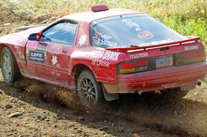 Al Dantes, Jr. / Joel Krumbach Mazda RX-7 LS comes through the spectator point on SS9, Arvon-Silver I.