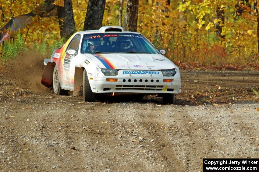 Kevin Schmidt / Jay Anderson Maxda RX-7 comes through the spectator point on SS9, Arvon-Silver I.