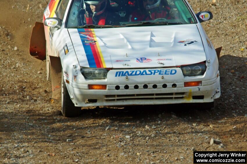 Kevin Schmidt / Jay Anderson Maxda RX-7 comes through the spectator point on SS9, Arvon-Silver I.