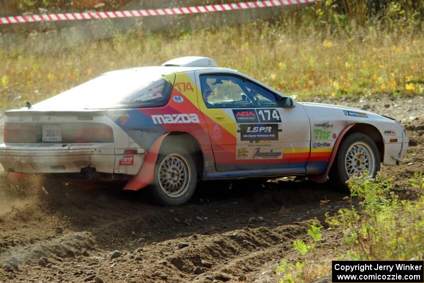 Kevin Schmidt / Jay Anderson Maxda RX-7 comes through the spectator point on SS9, Arvon-Silver I.