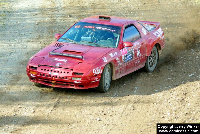 Al Dantes, Jr. / Joel Krumbach Mazda RX-7 LS comes through the spectator point on SS9, Arvon-Silver I.