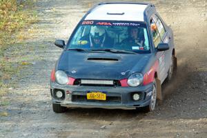 Greg Healey / Cindy Krolikowski Subaru Impeza Outback Sport comes through the spectator point on SS9, Arvon-Silver I.