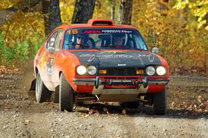 Mike Hurst / Michel Hoche-Mong Ford Capri comes through the spectator point on SS9, Arvon-Silver I.