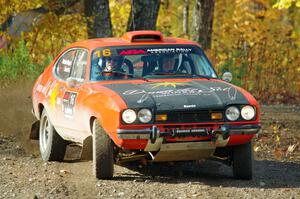 Mike Hurst / Michel Hoche-Mong Ford Capri comes through the spectator point on SS9, Arvon-Silver I.