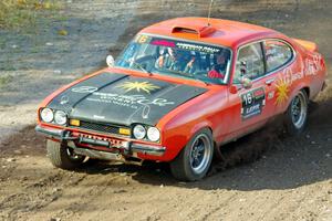 Mike Hurst / Michel Hoche-Mong Ford Capri comes through the spectator point on SS9, Arvon-Silver I.