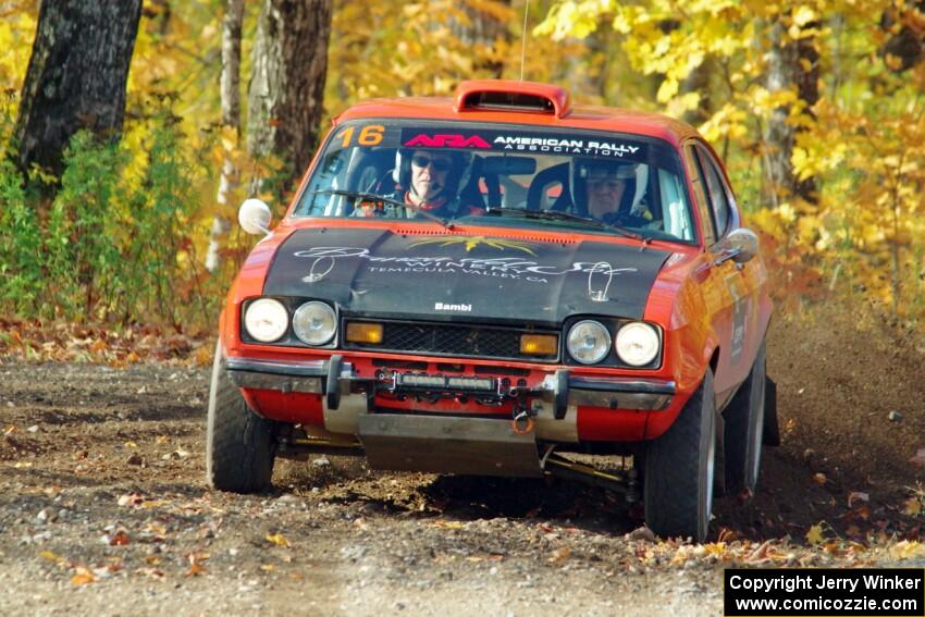 Mike Hurst / Michel Hoche-Mong Ford Capri comes through the spectator point on SS9, Arvon-Silver I.