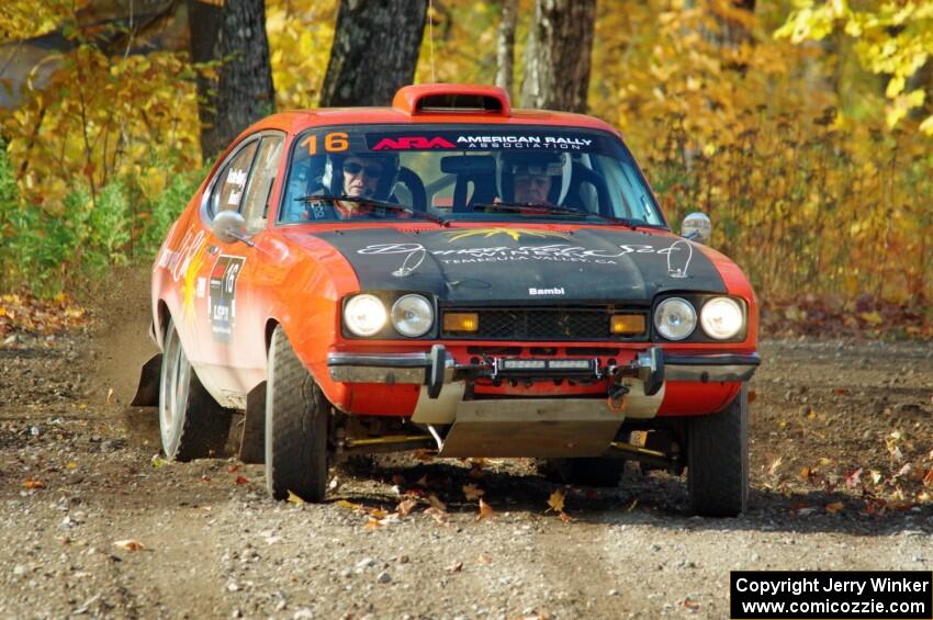 Mike Hurst / Michel Hoche-Mong Ford Capri comes through the spectator point on SS9, Arvon-Silver I.