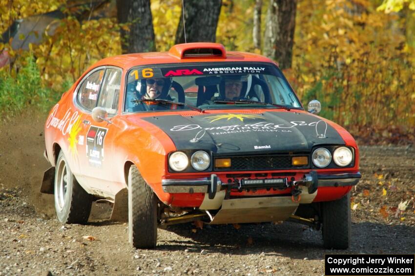 Mike Hurst / Michel Hoche-Mong Ford Capri comes through the spectator point on SS9, Arvon-Silver I.