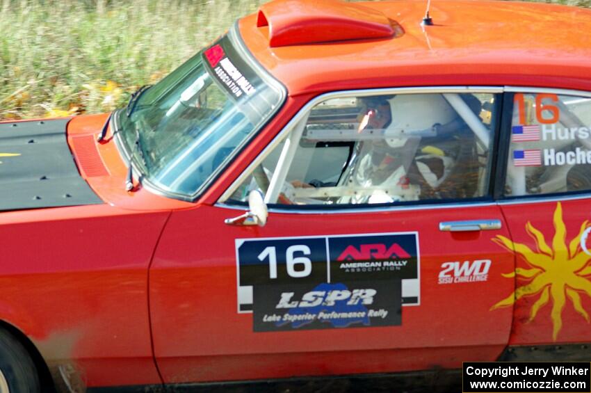 Mike Hurst / Michel Hoche-Mong Ford Capri comes through the spectator point on SS9, Arvon-Silver I.