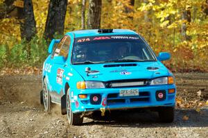 Jeff Hueser / Dylan Stevens Subaru Impreza 2.5RS comes through the spectator point on SS9, Arvon-Silver I.