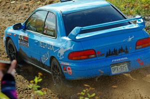 Jeff Hueser / Dylan Stevens Subaru Impreza 2.5RS comes through the spectator point on SS9, Arvon-Silver I.