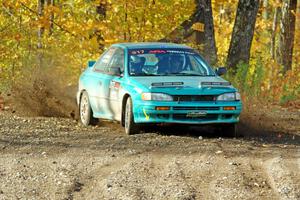 Kyle Turner / Kevin Turner Subaru Impreza comes through the spectator point on SS9, Arvon-Silver I.