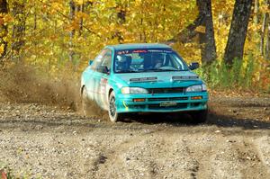 Kyle Turner / Kevin Turner Subaru Impreza comes through the spectator point on SS9, Arvon-Silver I.