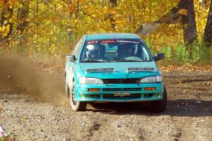 Kyle Turner / Kevin Turner Subaru Impreza comes through the spectator point on SS9, Arvon-Silver I.