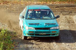 Kyle Turner / Kevin Turner Subaru Impreza comes through the spectator point on SS9, Arvon-Silver I.