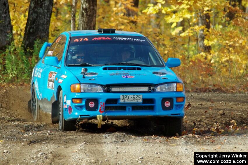 Jeff Hueser / Dylan Stevens Subaru Impreza 2.5RS comes through the spectator point on SS9, Arvon-Silver I.